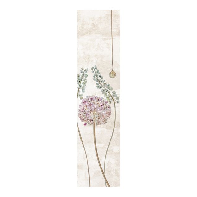 Panneaux coulissants avec fleurs Illustration d'Allium