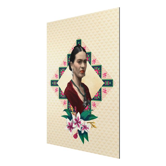Tableau fleurs Frida Kahlo - Fleurs et géométrie