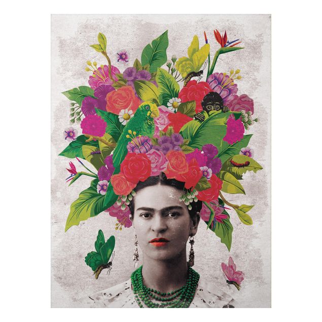 Tableaux modernes Frida Kahlo - Portrait de fleurs