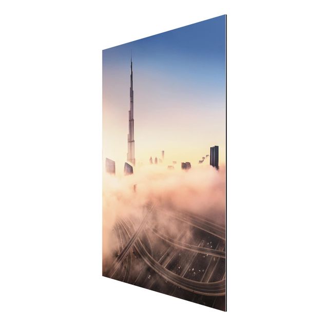 Tableaux modernes Silhouette urbaine céleste de Dubaï