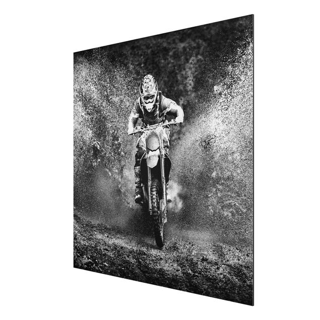 Tableau moderne Motocross dans la boue