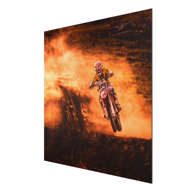 Tableaux portraits Motocross Dans La Poussière