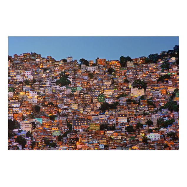 Déco mur cuisine Coucher de soleil dans une favela de Rio de Janeiro