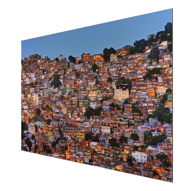 Tableau de ville Coucher de soleil dans une favela de Rio de Janeiro