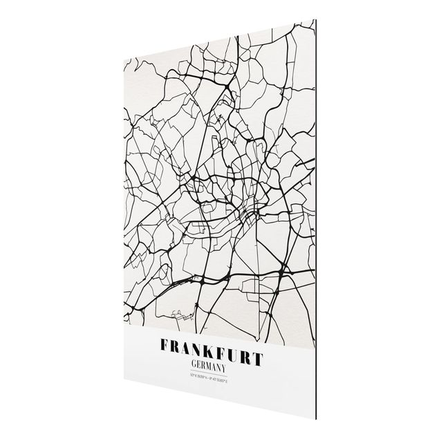 Tableaux mappemonde Plan de ville de Francfort - Classique