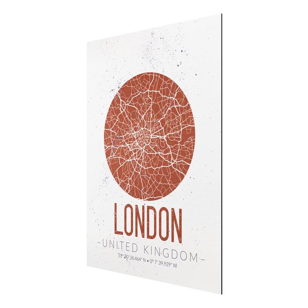 Tableaux moderne Plan de Ville Londres - Rétro