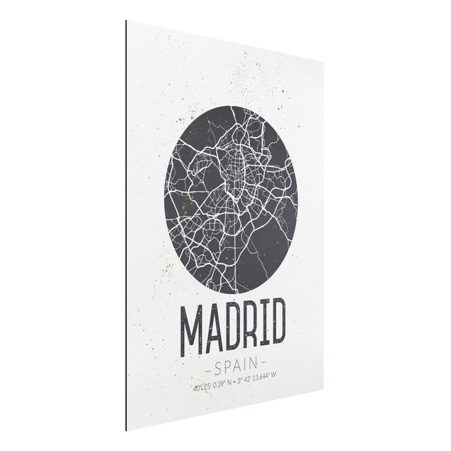 Déco murale cuisine Plan de ville de Madrid - Rétro