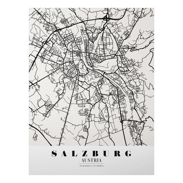 Tableau moderne Plan de ville de Salzbourg - Classique