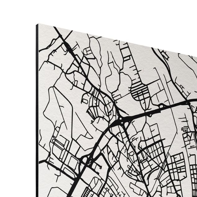 Tableaux noir et blanc Plan de ville de Salzbourg - Classique
