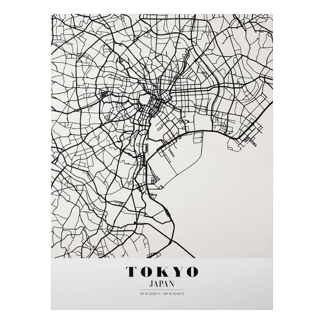 Tableaux tokyo Plan de ville de Tokyo - Classique