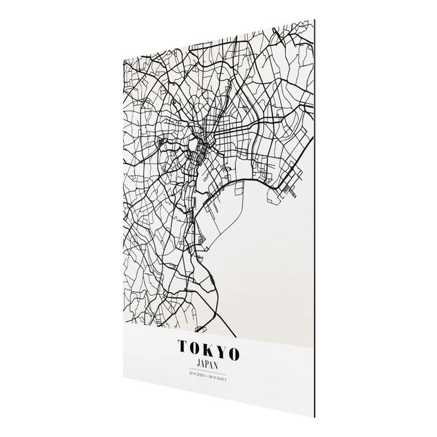 Tableaux modernes Plan de ville de Tokyo - Classique