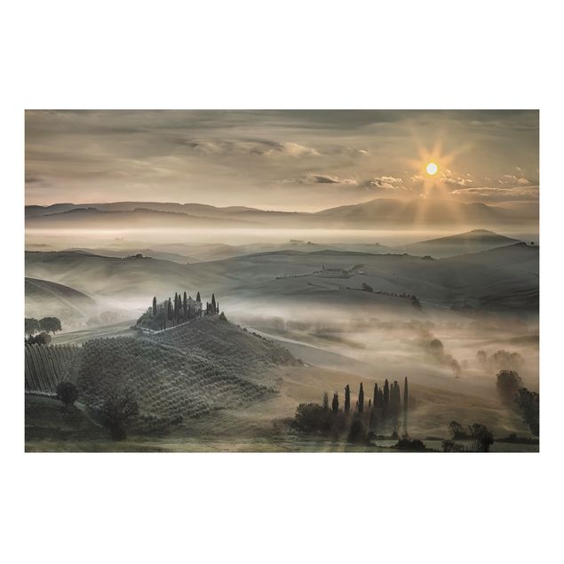 Tableau paysage Toscane au matin