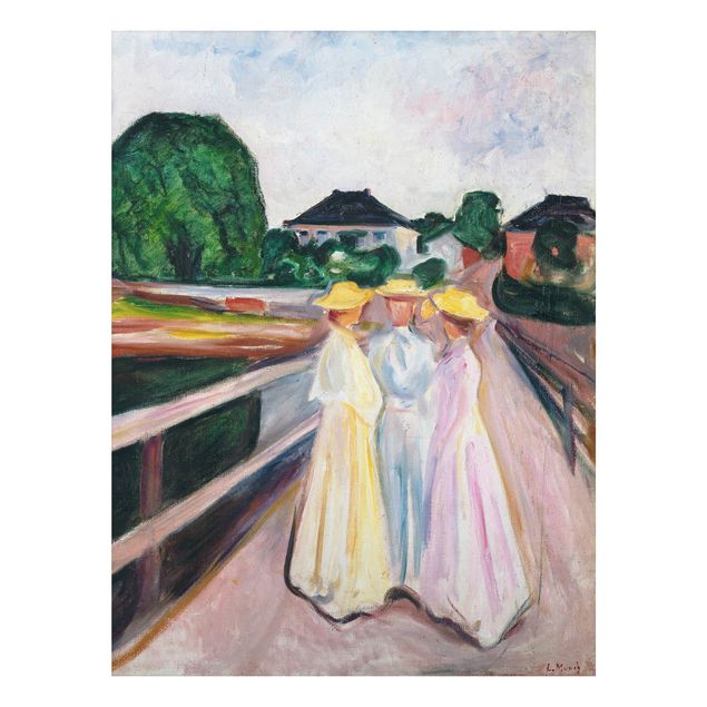 Décoration artistique Edvard Munch - Trois filles sur le pont
