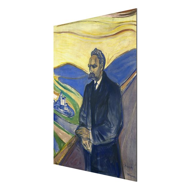 Tableau expressionnisme Edvard Munch - Portrait de Friedrich Nietzsche