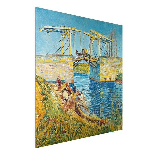 Déco mur cuisine Vincent van Gogh - Le pont-levis d'Arles avec un groupe de lavandières