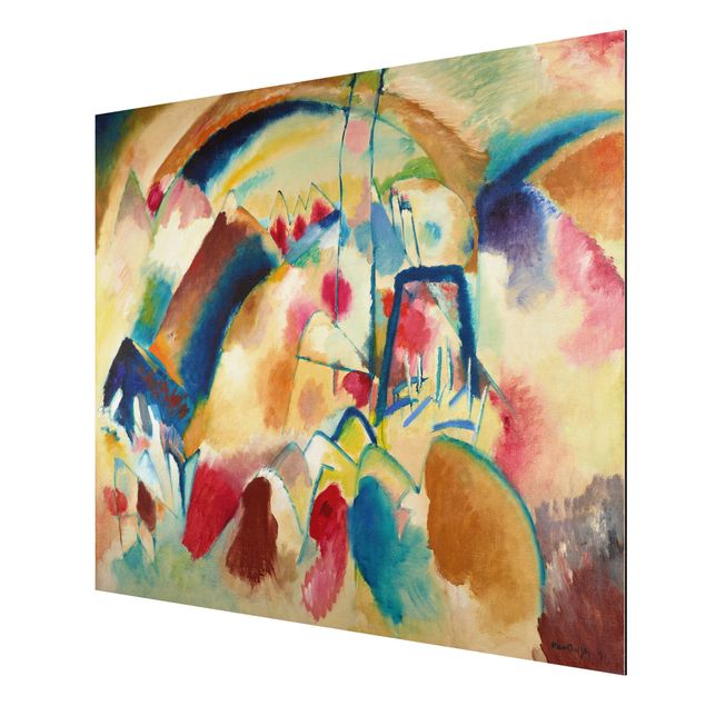 Tableau expressionnisme Wassily Kandinsky - Paysage avec église (Paysage avec taches rouges)