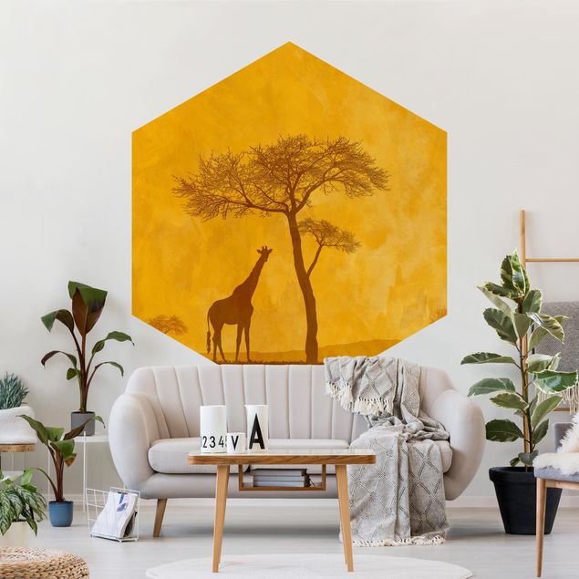 Tapisserie girafe Amazakou Kenya