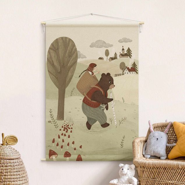Décoration chambre bébé Anna Lunak Illustration - Masha And The Bear