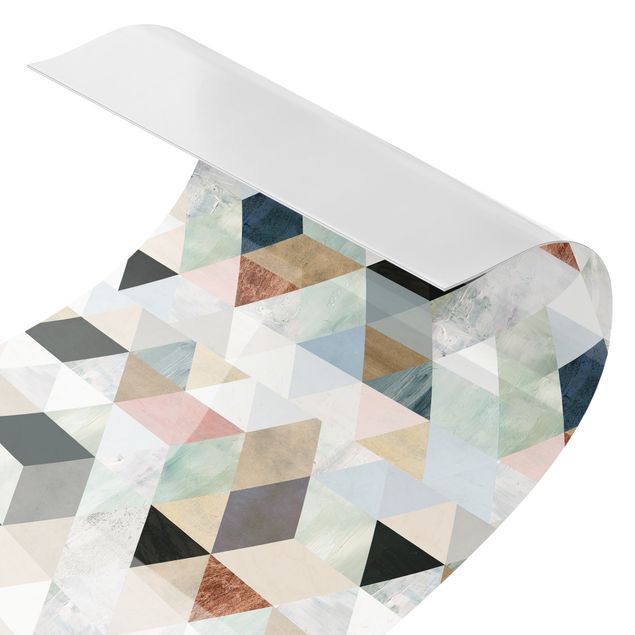 Revêtement cuisine - Watercolour Mosaic With Triangles III
