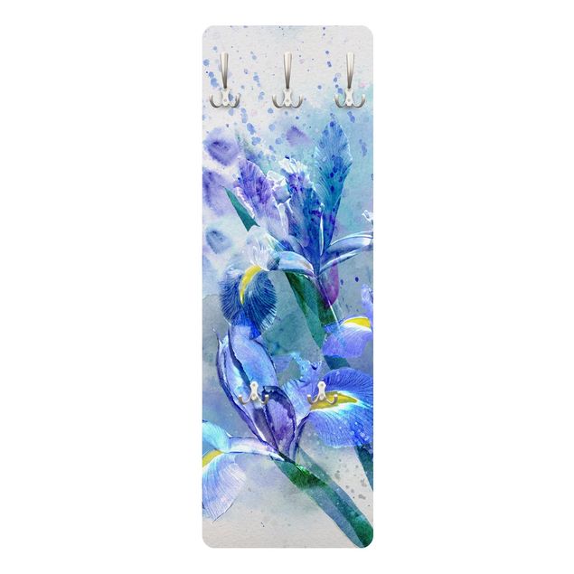 Porte-manteau - Watercolour Flowers Iris