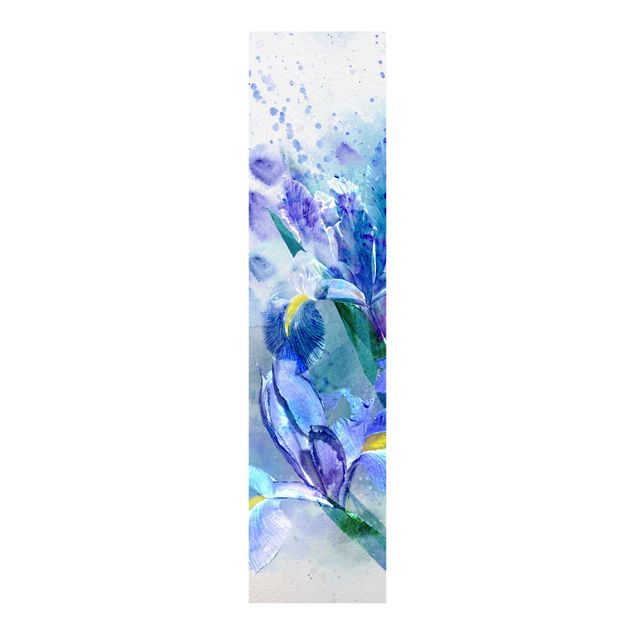 Panneaux coulissants avec fleurs Aquarelle Fleurs Iris