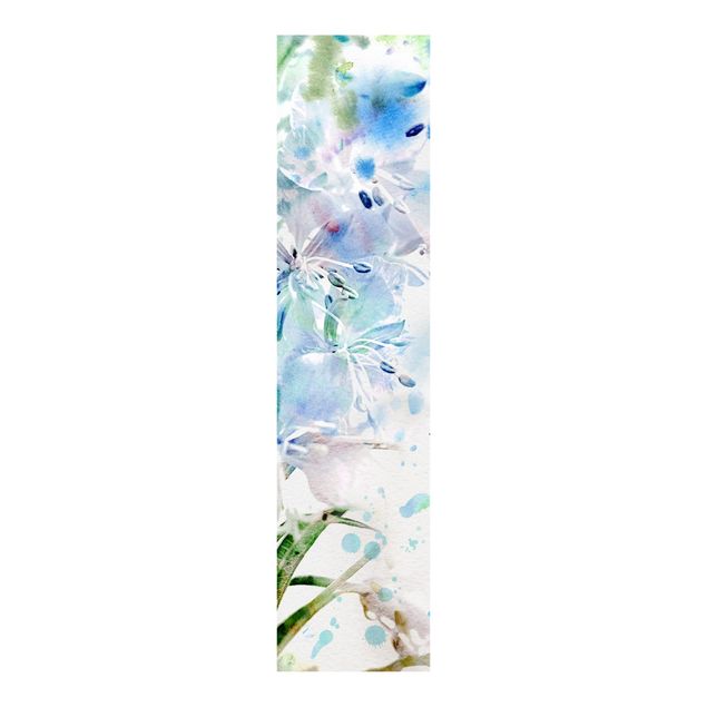 Panneaux coulissants avec fleurs Aquarelle de fleurs - Lys