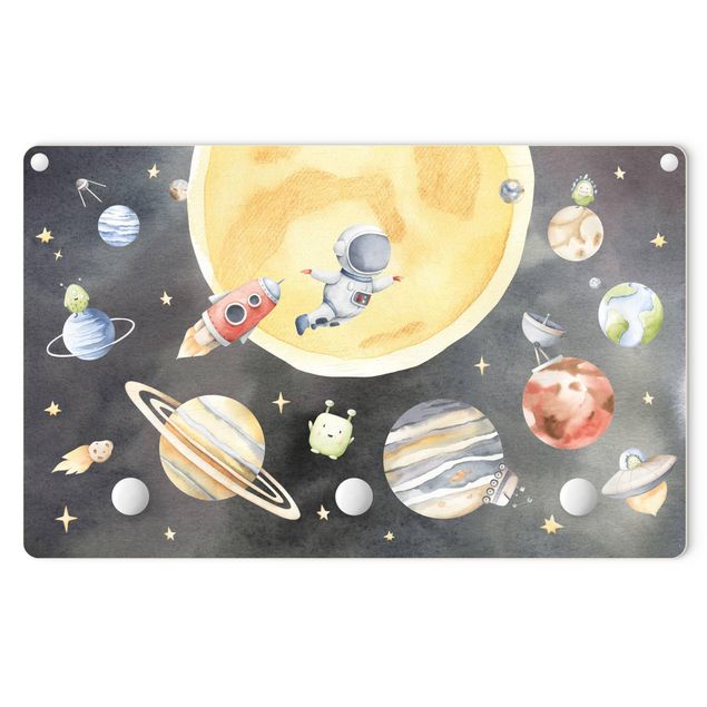 Porte-manteau enfant - Watercolour Our Planetary System