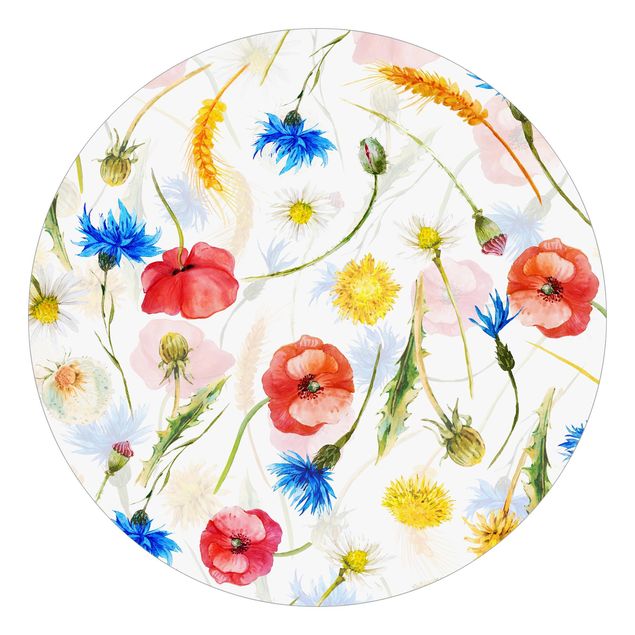 Tableaux de Uta Naumann Fleurs sauvages avec coquelicots aquarelle