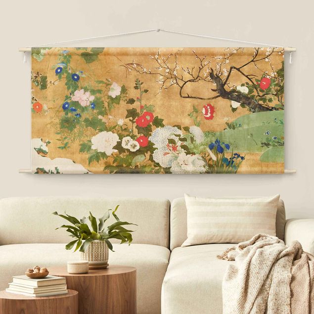 tenture murale vintage Asian Bloom