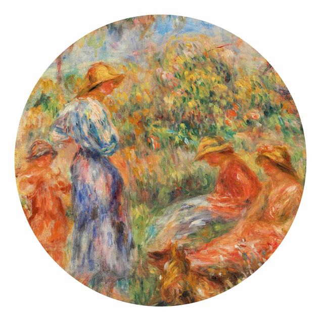 Tapisserie moderne Auguste Renoir - Trois femmes et enfant dans un paysage
