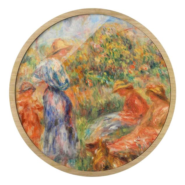 Tableau portraits Auguste Renoir - Trois femmes et enfant dans un paysage
