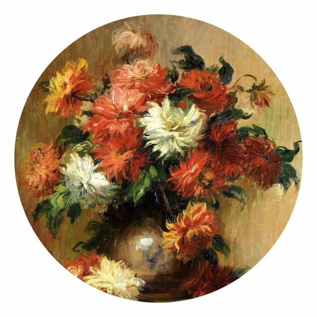 Tapisserie moderne Auguste Renoir - Nature morte avec des dahlias