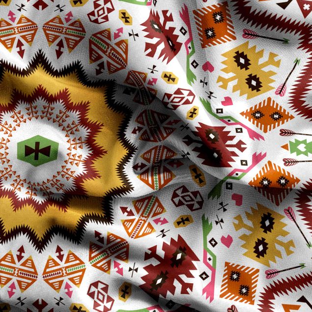 rideau bohème chic Aztec Boho Mandala Colourful