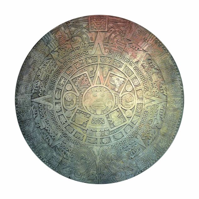 Tapis vinyle cuisine Décoration aztèque dans un cercle