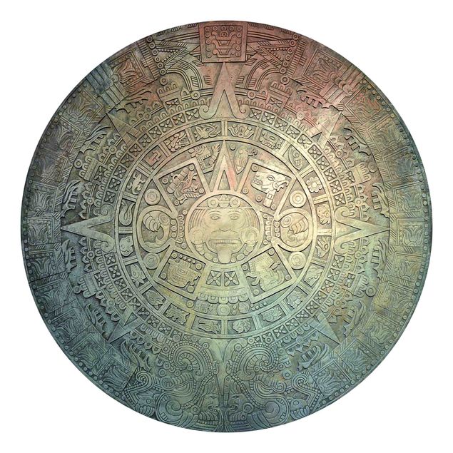 Papier peint à motifs Décoration aztèque dans un cercle