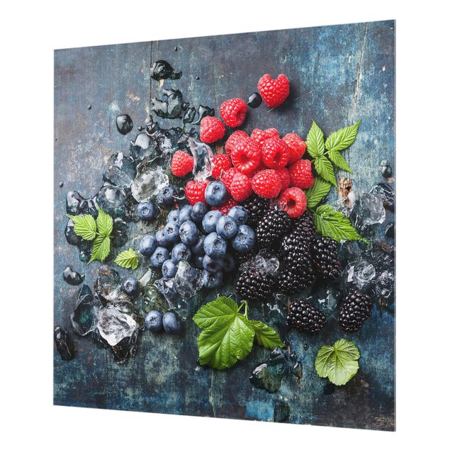 Fond de hotte - Berry Mix With Ice Cubes Wood