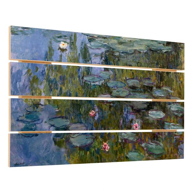 Tableaux en bois avec paysage Claude Monet - Nénuphars (Nympheas)
