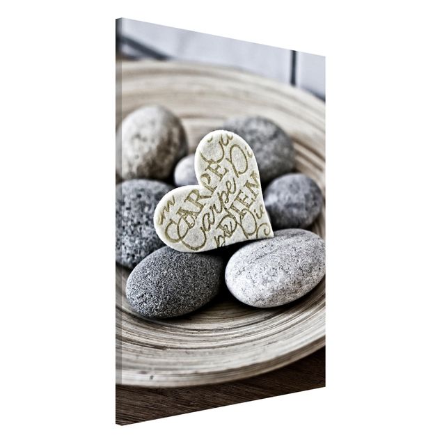 Décorations cuisine Carpe Diem Coeur avec pierres