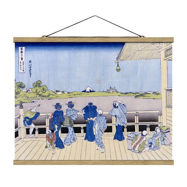 Tableau artistique Katsushika Hokusai - La salle Sazai du temple Rakanji