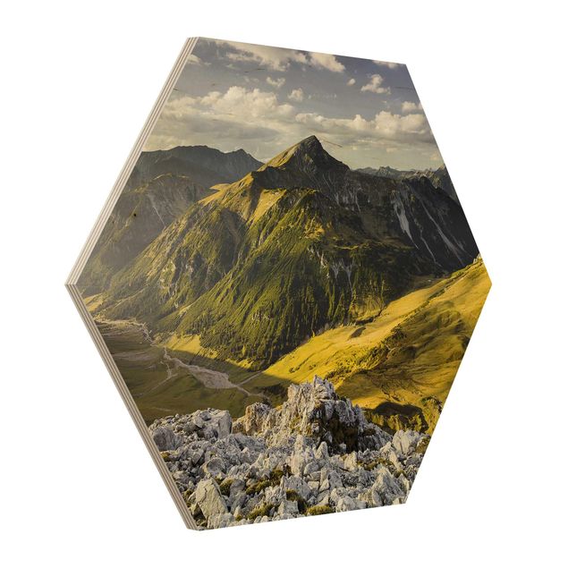 Tableaux muraux Montagnes et vallée des Alpes Lechtal au Tyrol