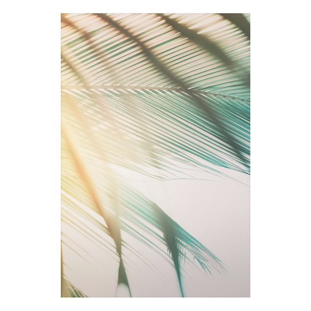 Tableau paysages Plantes Tropicales Palmiers au Coucher du Soleil II
