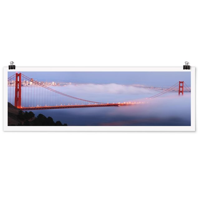 Tableau de ville Le pont Golden Gate de San Francisco