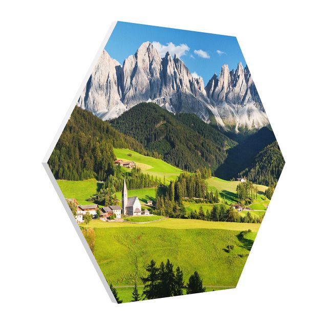 Tableaux montagnes Odle dans le Tyrol du Sud