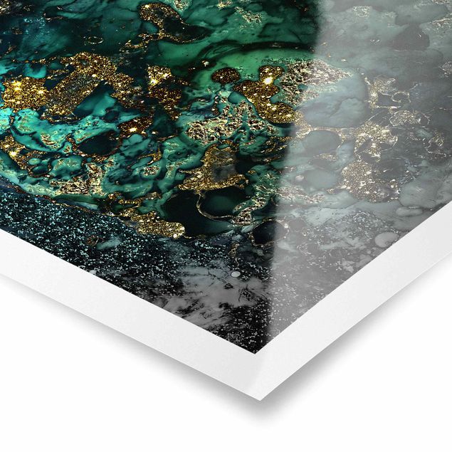 Tableaux abstraits Iles de la Mer Dorée Abstraites
