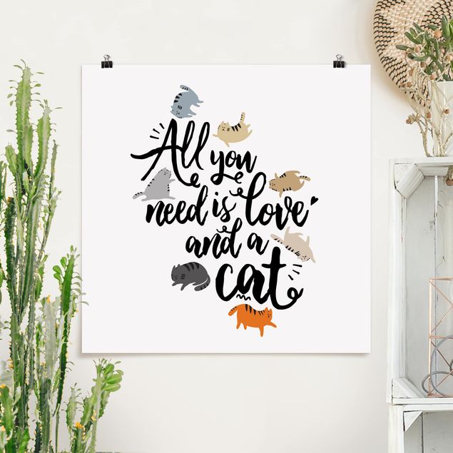 Tableau chats All You Need Is Love And A Cat