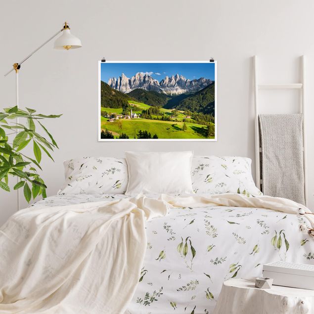 Tableau paysage Odle dans le Tyrol du Sud