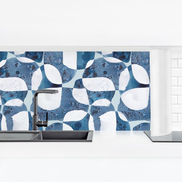 Revêtement mural cuisine - Living Stones Pattern In Blue