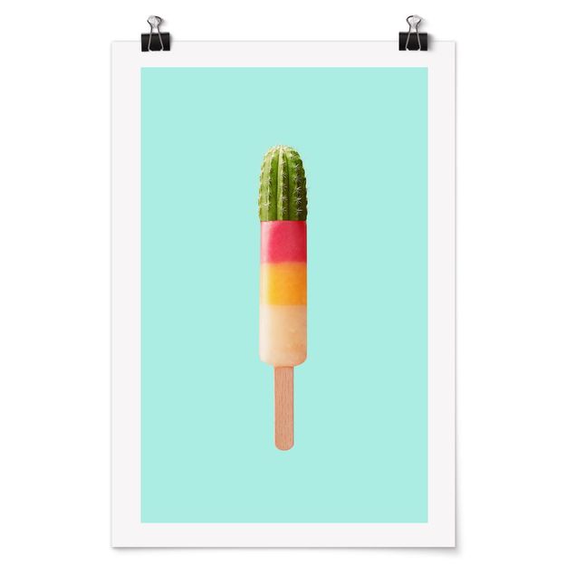 Reproduction de tableaux poster Popsicle avec cactus