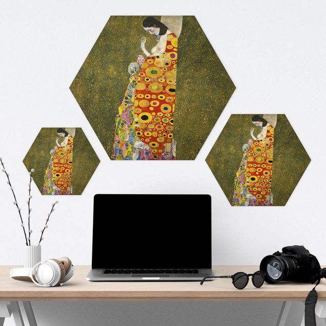 Tableau hexagon Gustav Klimt - Espoir II
