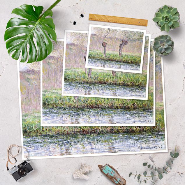 Poster paysage Claude Monet - Saule au printemps